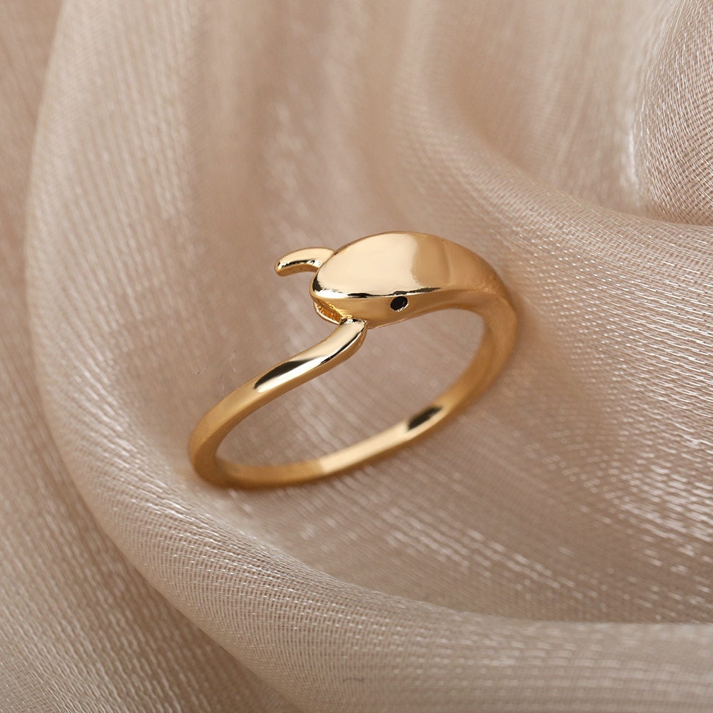 Snake Wrap Ring, 18K Gold Gothic Stackable, Dainty Minimalist Jewelry, Punk Delicate Handmade for Women, Gift for Her