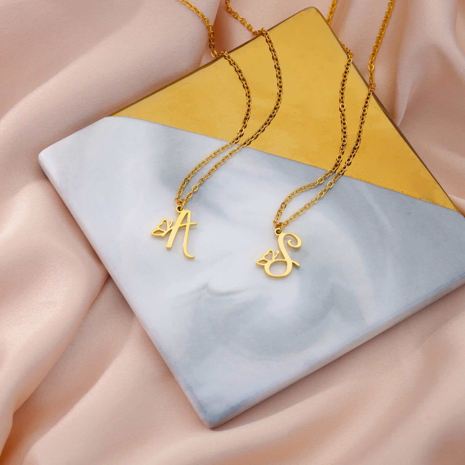 Custom Butterfly Wings Pendant, 18K Gold Layered Personalized Necklace, Dainty Minimalist Jewelry, Delicate Handmade for Women, Gift for Her