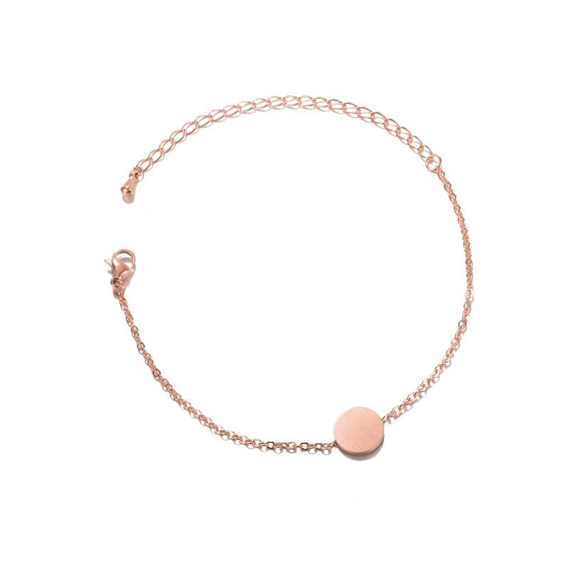 Boho Charm Simple Round Circle , 18K Gold Layered Yogi Bracelet, Dainty Minimalist Jewelry, Delicate Handmade for Women, Gift for Her