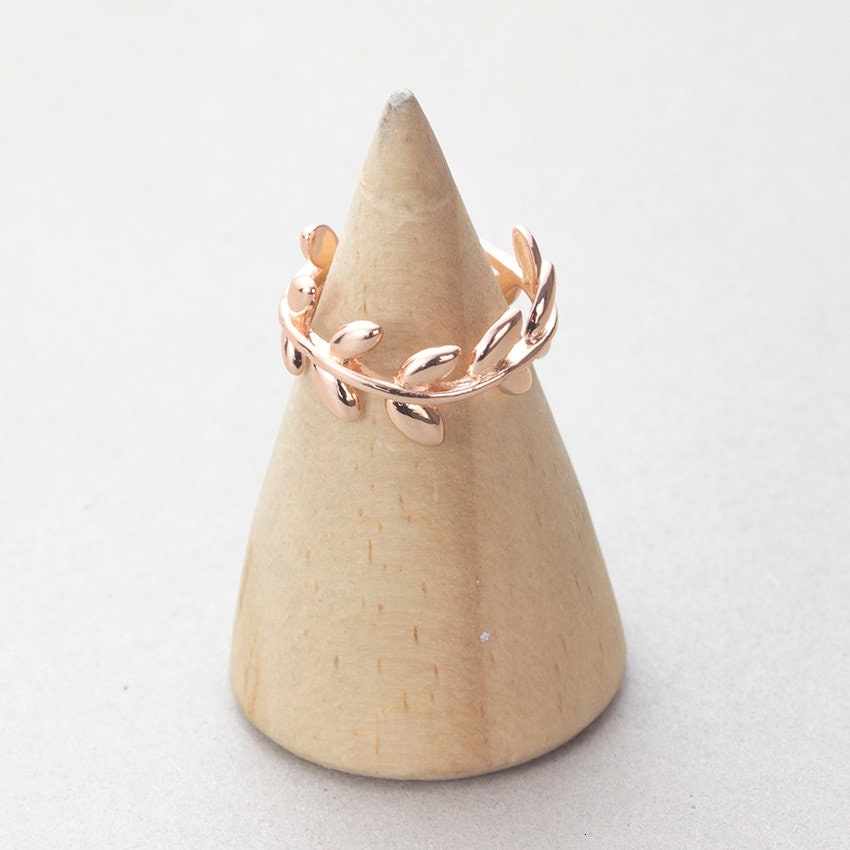 Boho Leaf Hippie, 18K Gold Yogi Stackable Ring, Dainty Minimalist Jewelry, Delicate Handmade for Women, Gift for Her