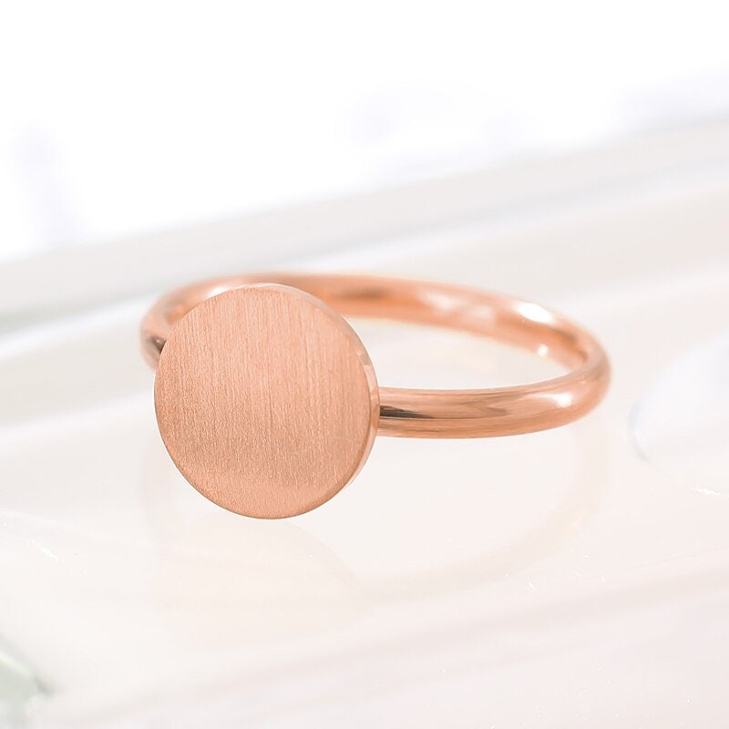 Boho Simple Round Circle, 18K Gold Yogi Stackable Ring, Dainty Minimalist Jewelry, Delicate Handmade for Women, Gift for Her