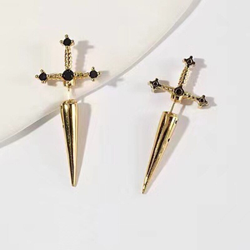 Gothic Sword Earrings, Punk Sword Earrings, Goth Dagger Earrings, Gothic Earrings for Women, Gift for Her
