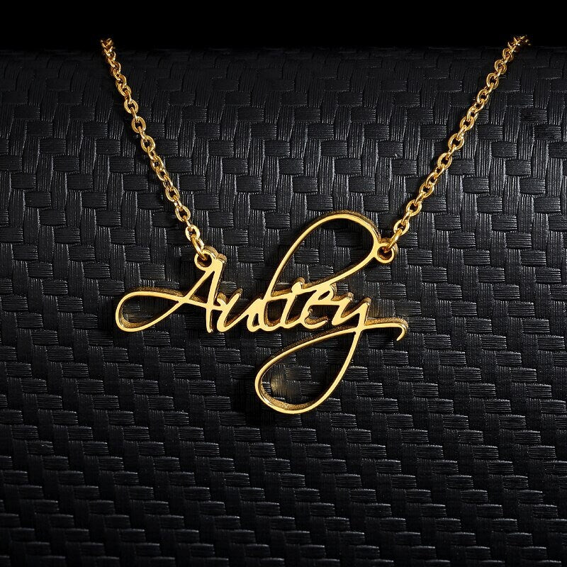 Personalized Signature Necklace, Customized Script Necklace, 18K Gold Custom Necklace, Personalized Gift, Customized Gift, Gift for Her