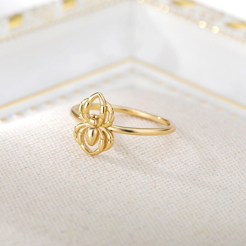 Punk Spider Ring, 18K Gold Spider Ring, Punk Spider Fashion Ring for Women, Gift for Her