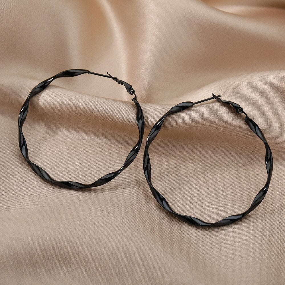 Dainty Twisted Hoops, Organic Hoop Earrings, 18K Gold Twist Hoop Earrings, Gold Organic Hoop Earrings, Minimalistic Hoops for Women