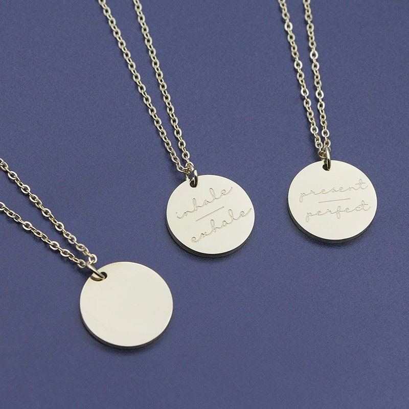 Dainty Motivation Charm, 18K Gold Motivation Necklace, Inspiration Necklace, Inspiration Charm, Feel Good Necklace for Women, Gift for Her