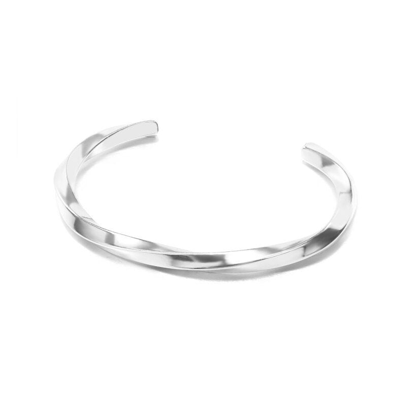 Dainty Twist Bangle, Minimalistic Twisted Bangle, 18K Gold Twist Bracelet, Dainty Fashion Bracelet for Women, Gift for Her