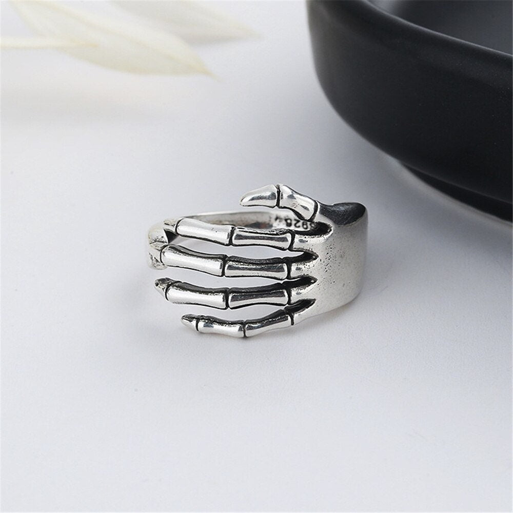 Gothic Skeleton Ring, Gothic Bones Ring, Punk Skeleton Hands Ring, Punk Bones Ring, Punk Fashion Ring for Women, Gift for Her