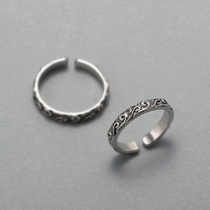 Punk Silver Ring, 925 Sterling Silver Ring, Dainty Silver Band, Punk Fashion Silver Ring for Women, Gift for Her