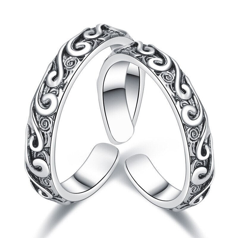 Punk Silver Ring, 925 Sterling Silver Ring, Dainty Silver Band, Punk Fashion Silver Ring for Women, Gift for Her
