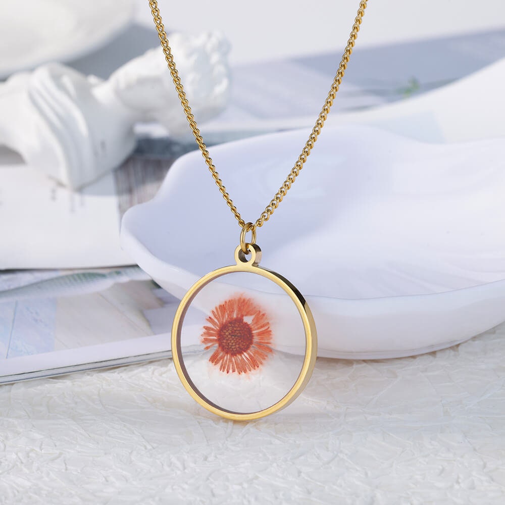 Boho Cute Flower Pendant, 18K Gold Layered Yogi Necklace, Dainty Minimalist Jewelry, Delicate Handmade for Women, Gift for Her