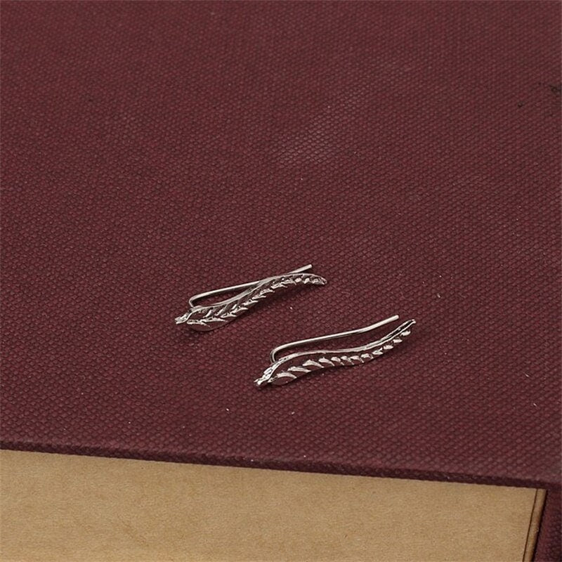 Boho Leaf Studs, 18K Gold Everyday Earrings, Dainty Minimalist Jewelry, Delicate Handmade  for Women, Gift for Her