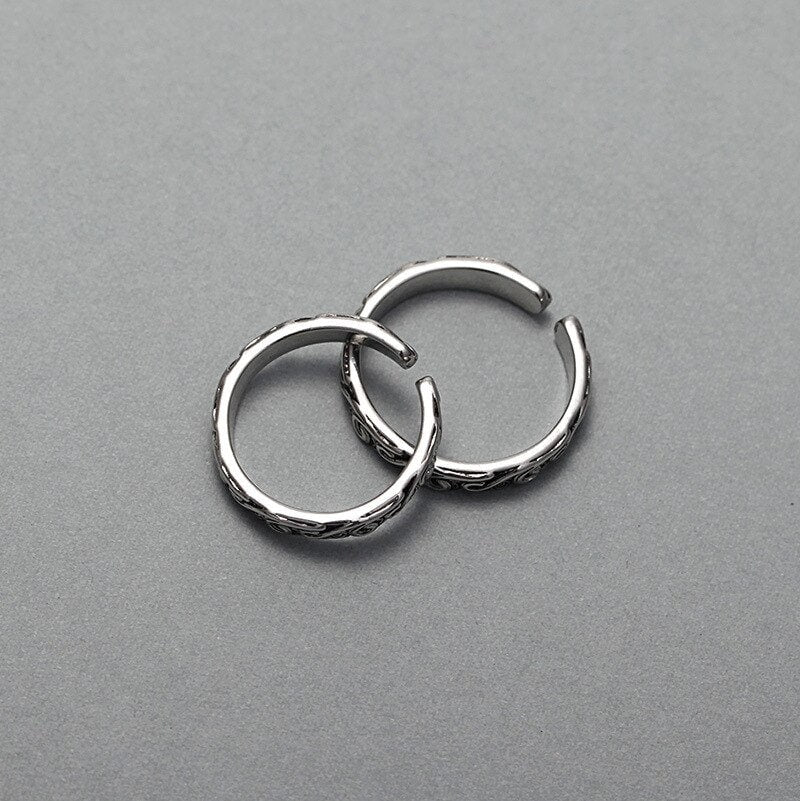 Punk Silver Ring, 925 Sterling Silver Ring, Dainty Silver Band, Punk Fashion Silver Ring for Women, Gift for Her