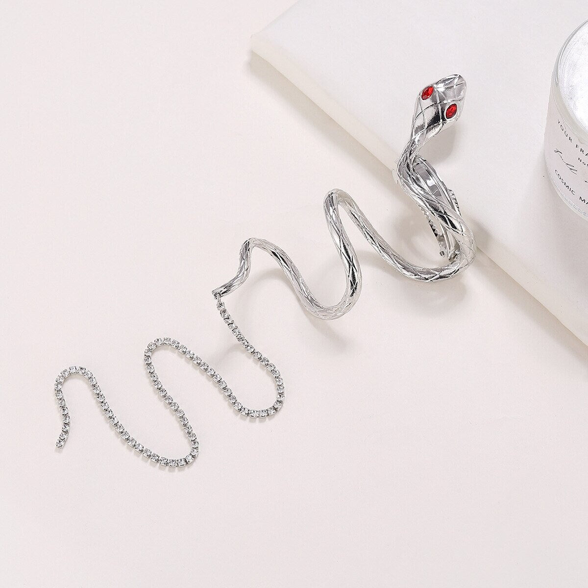 Punk Snake Hairpin, Punk Fashion Hair Clip, Silver Snake Hair Chain, Punk Fashion Snake Clip for Women, Gift for Her