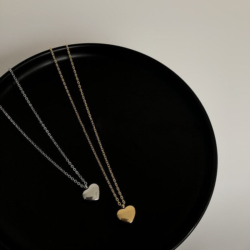 Boho Tiny Heart Pendant, 18K Gold Layered Yogi Necklace, Dainty Minimalist Jewelry, Delicate Handmade for Women, Gift for Her