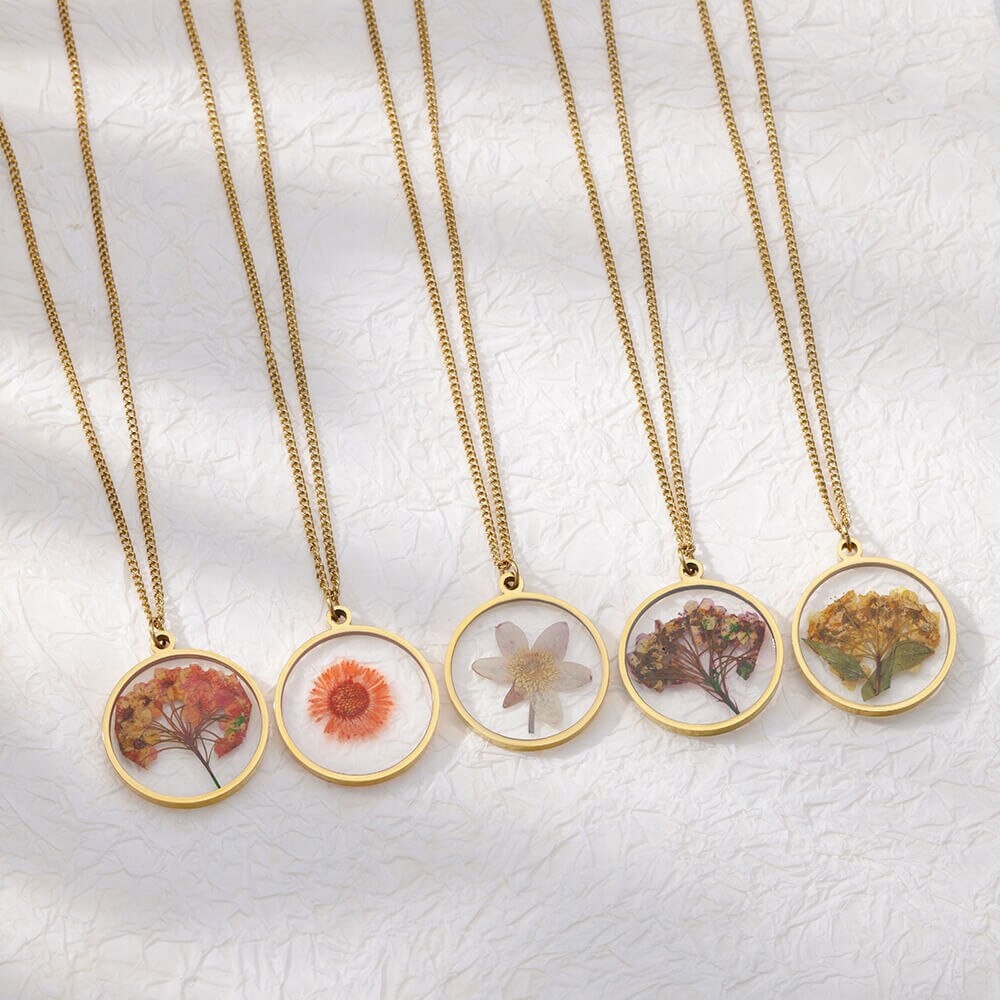Boho Cute Flower Pendant, 18K Gold Layered Yogi Necklace, Dainty Minimalist Jewelry, Delicate Handmade for Women, Gift for Her
