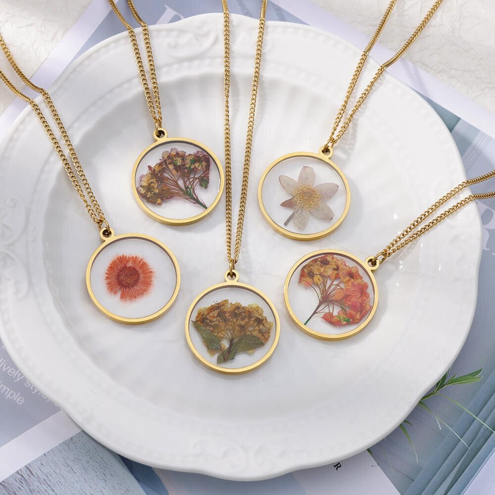 Boho Cute Flower Pendant, 18K Gold Layered Yogi Necklace, Dainty Minimalist Jewelry, Delicate Handmade for Women, Gift for Her