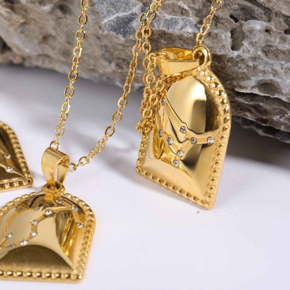 Constellation Necklace, Gold Horoscope Pendant, 18K Gold Necklace, Dainty Minimalist Jewelry, Boho Delicate Handmade for Women, Gift for Her