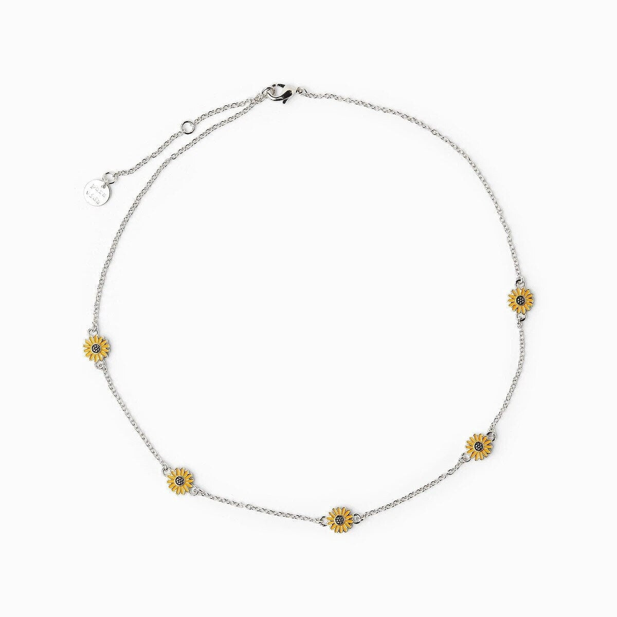 Sunflower Pendant, Sunflower Necklace, Floral Necklace Dainty Minimalist Jewelry, Boho Cute Delicate Handmade for Women, Gift for Her