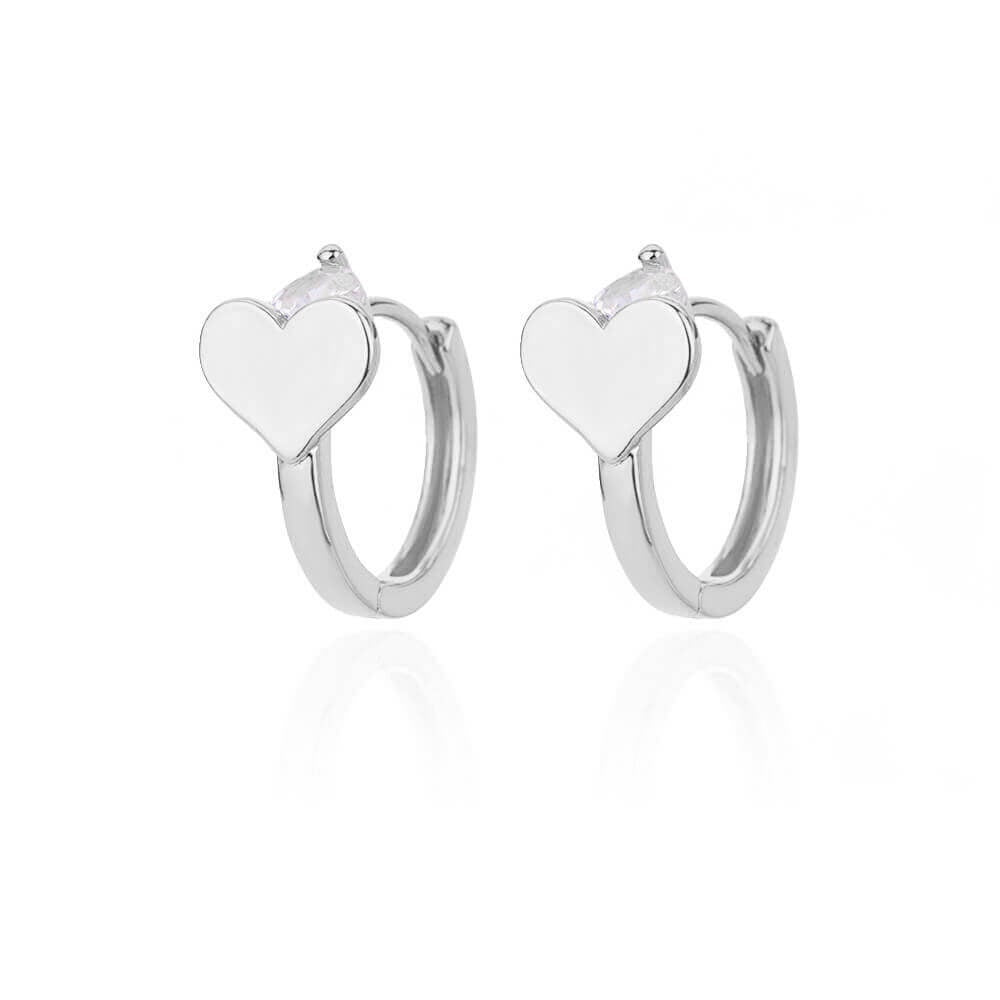 Boho Dainty Heart Hoop Earrings, 18K Gold Heart Hoop Earrings, Punk Minimalist Huggies Cubic Zirconia Earrings for Women, Gift for Her