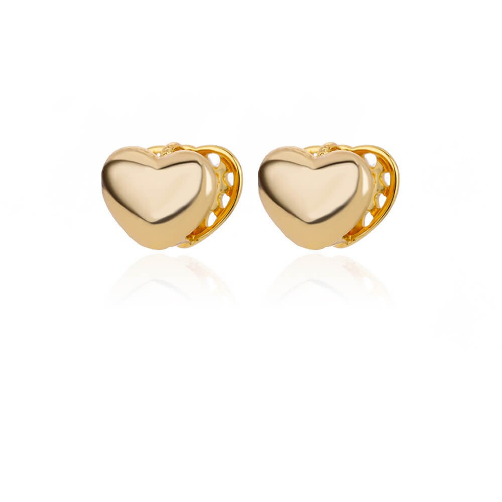 Boho Dainty Heart Studs Earrings, 18K Gold Heart Stud Earrings, Punk Minimalist Heart Earrings for Women, Gift for Her