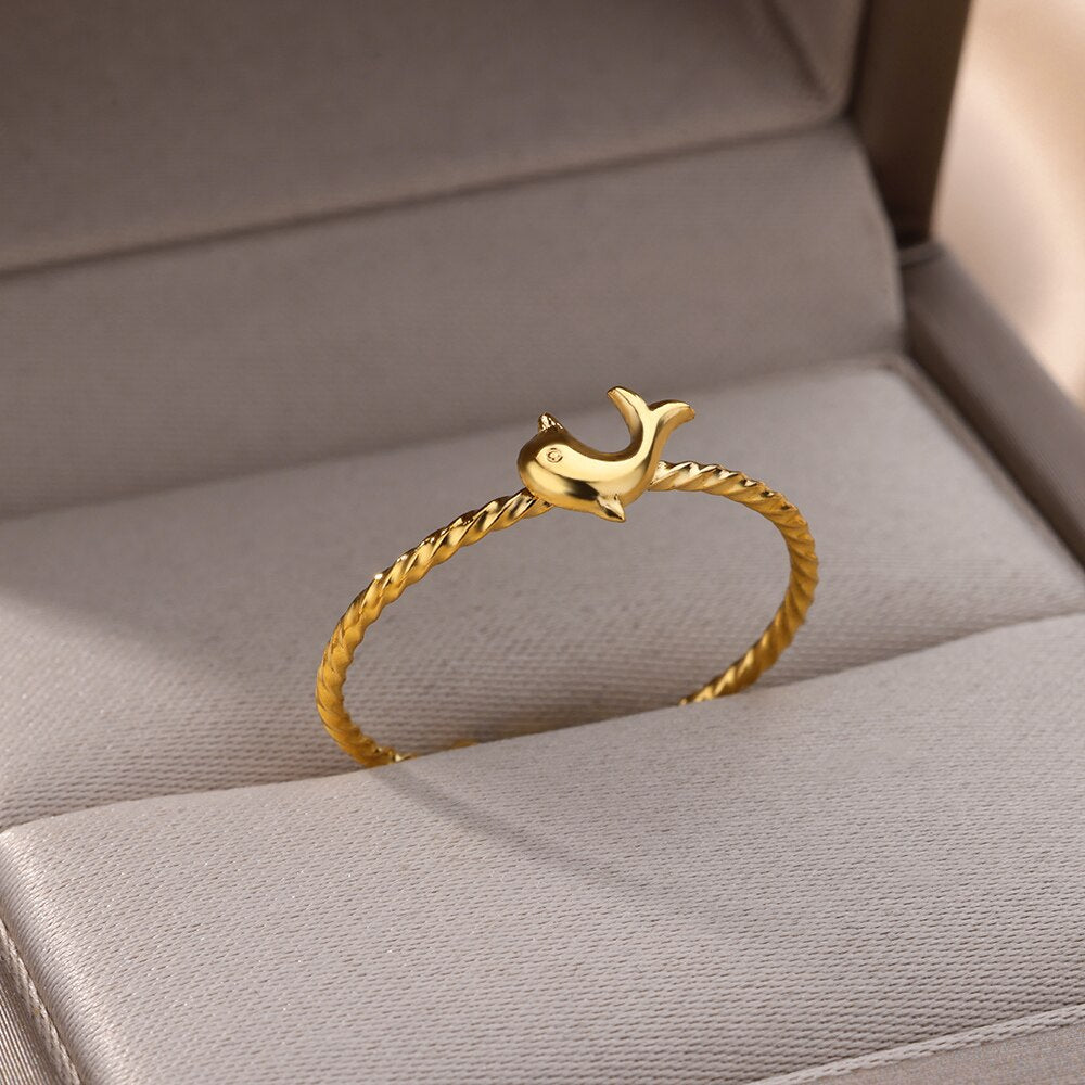 Whimsical Elegance: Dive into Delight with Dainty Narwhal Rings