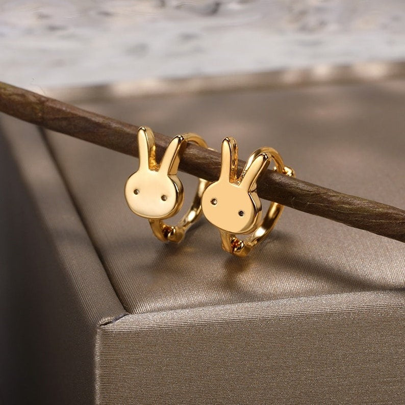 Whimsical Elegance: Dainty Bunny Earrings - Adorn Your Style with Playful Charm