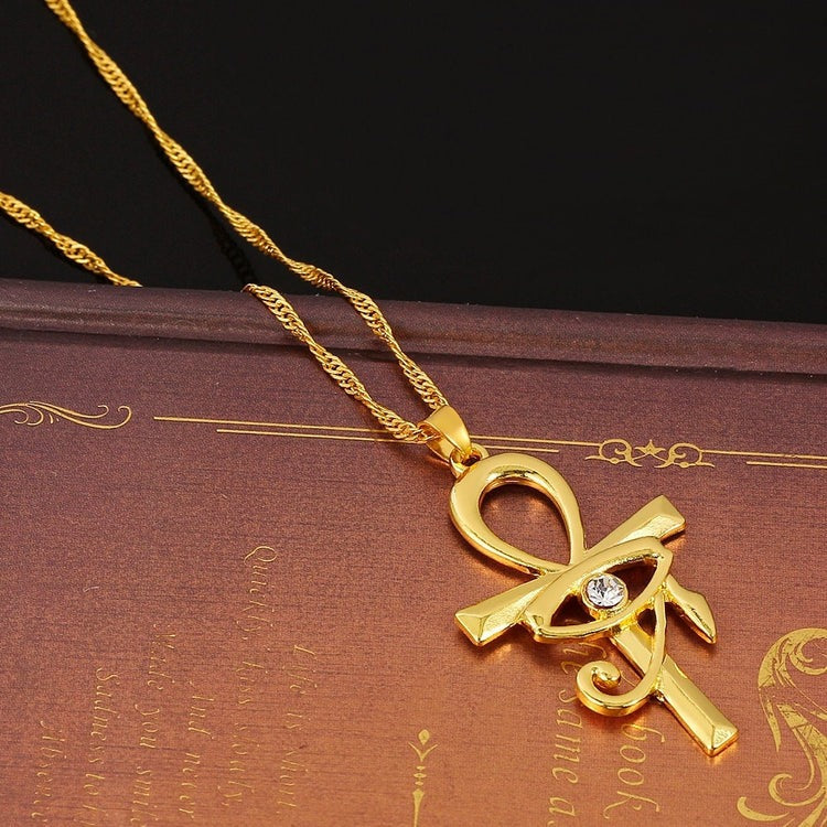 Timeless Elegance: Adorn Your Neck with Our Gold Dainty Egyptian Ankh Pendant