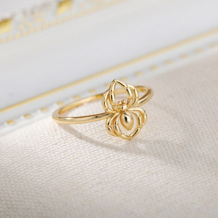 Arachnid Allure: Weave an Edgy Tale with Our Punk Gold Spider Ring Collection