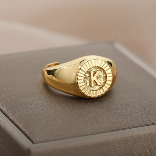 Cherished Moments: Personalize Your Style with Dainty Gold Initial Rings