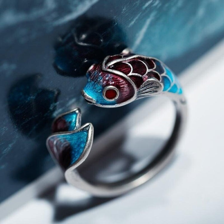 Elegance in Motion: Dive into Serenity with Our Koi Fish Ring Collection