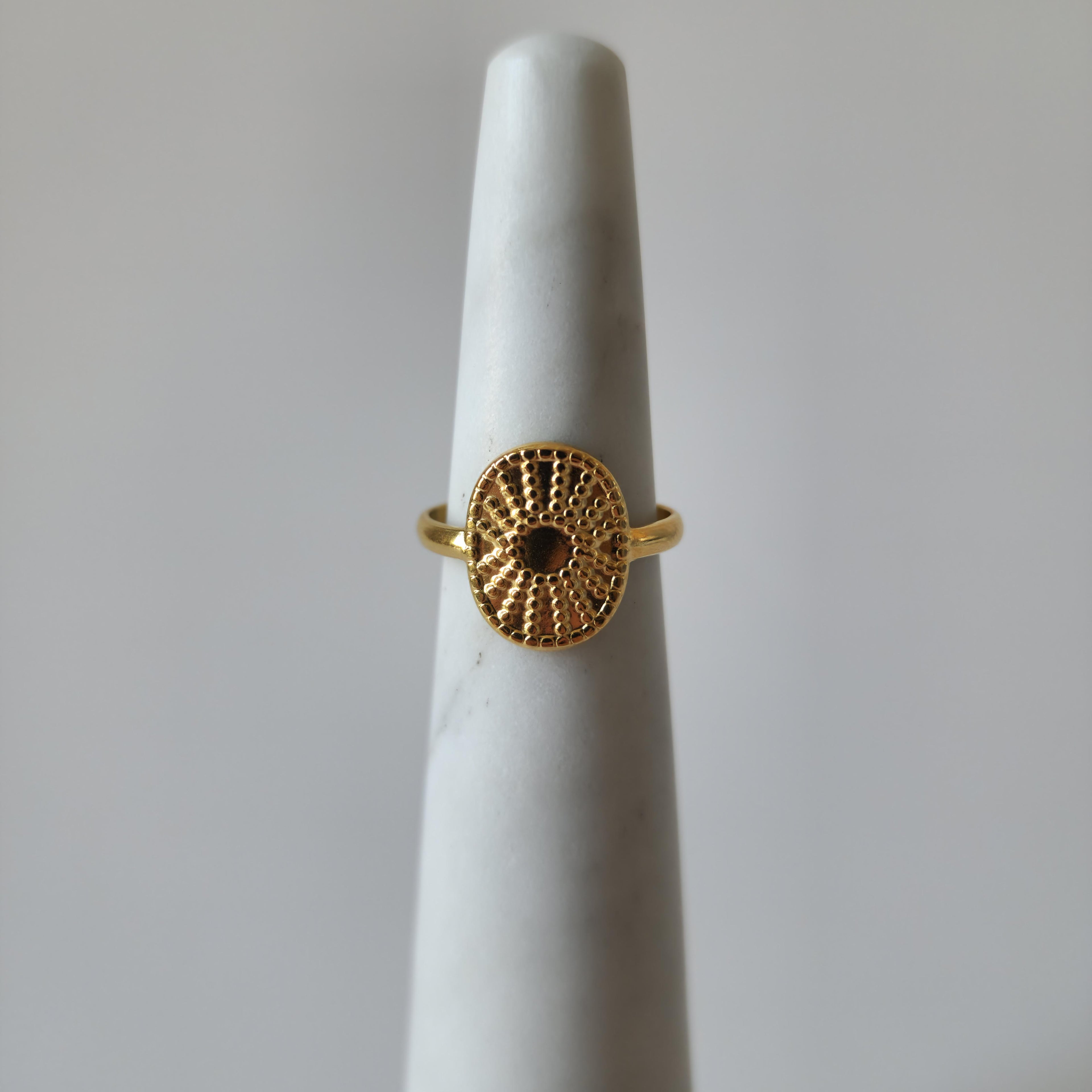Gold Adjustable Sun Ring
