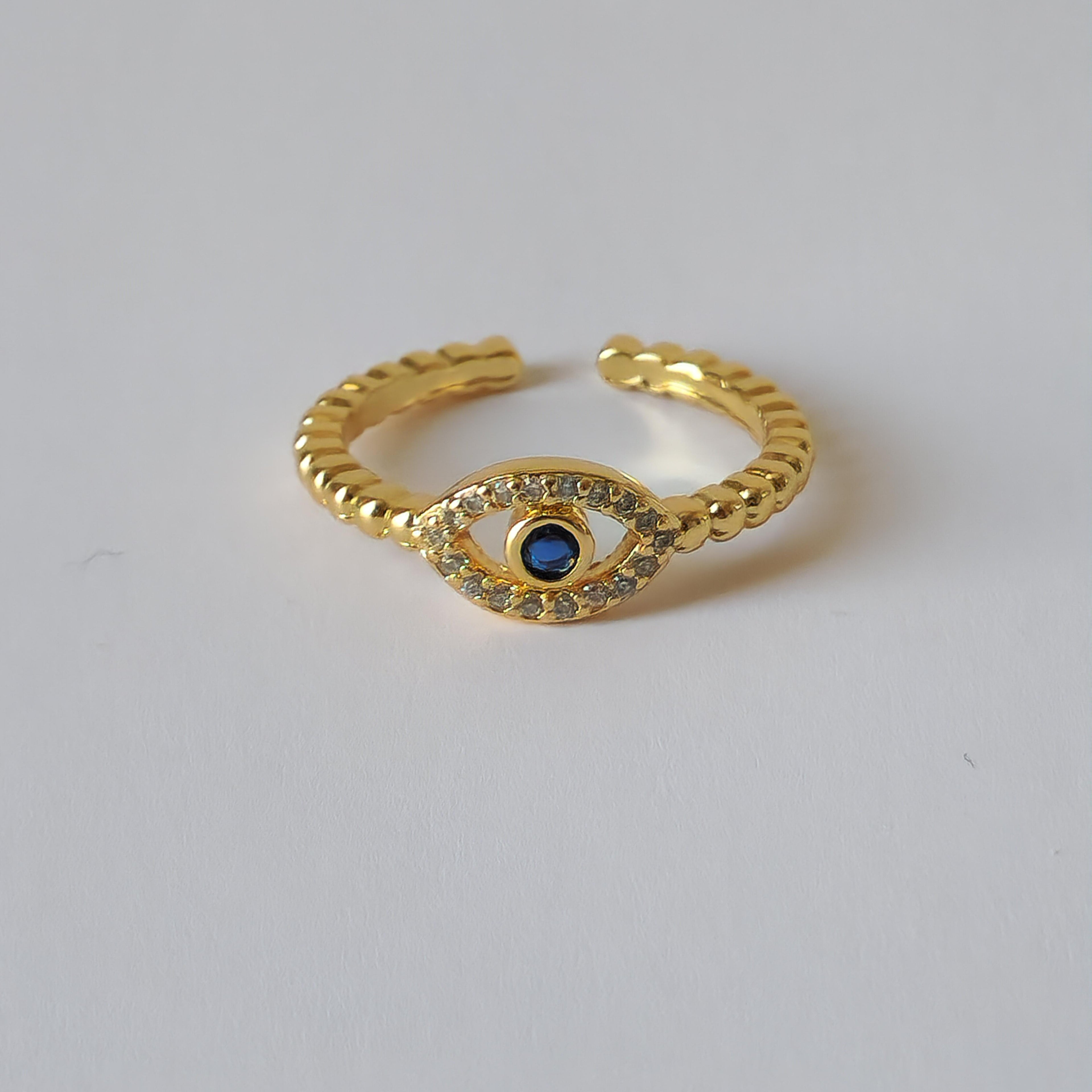 Evil Eye Adjustable Ring