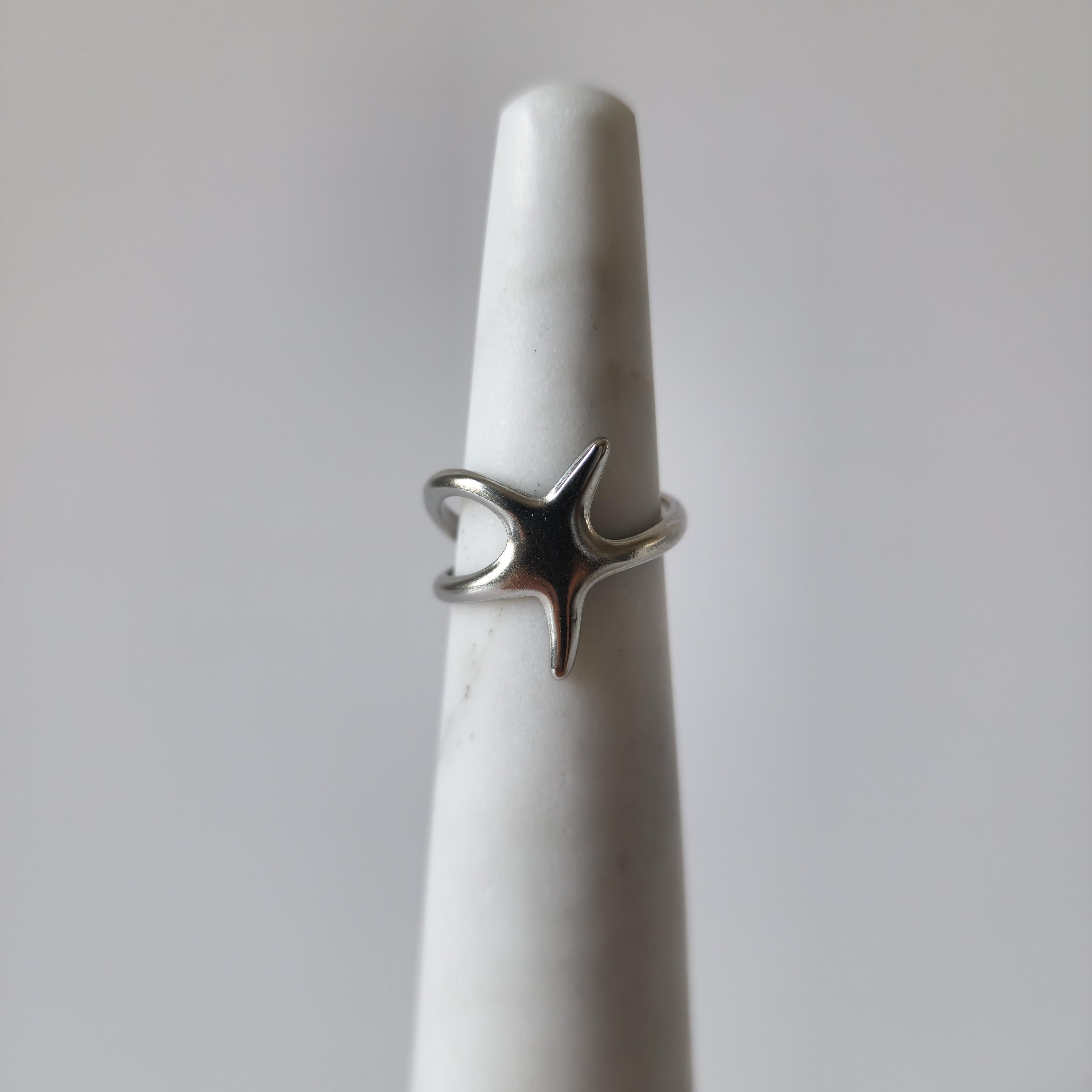 18K Gold Abstract Star Wrap Ring Adjustable Dainty Minimalist Celestial Jewelry