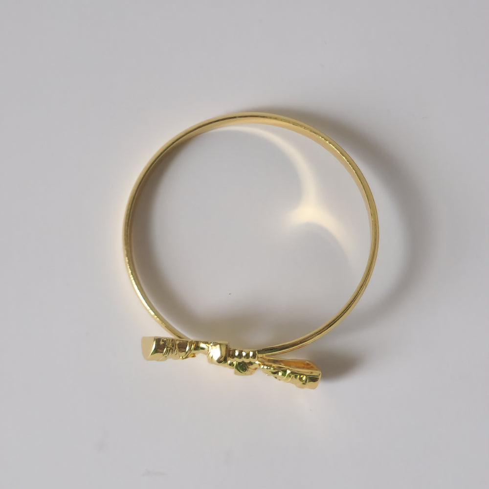 18K Gold Egyptian Nefertiti Bangle Bracelet Ancient Queen Womens Jewelry