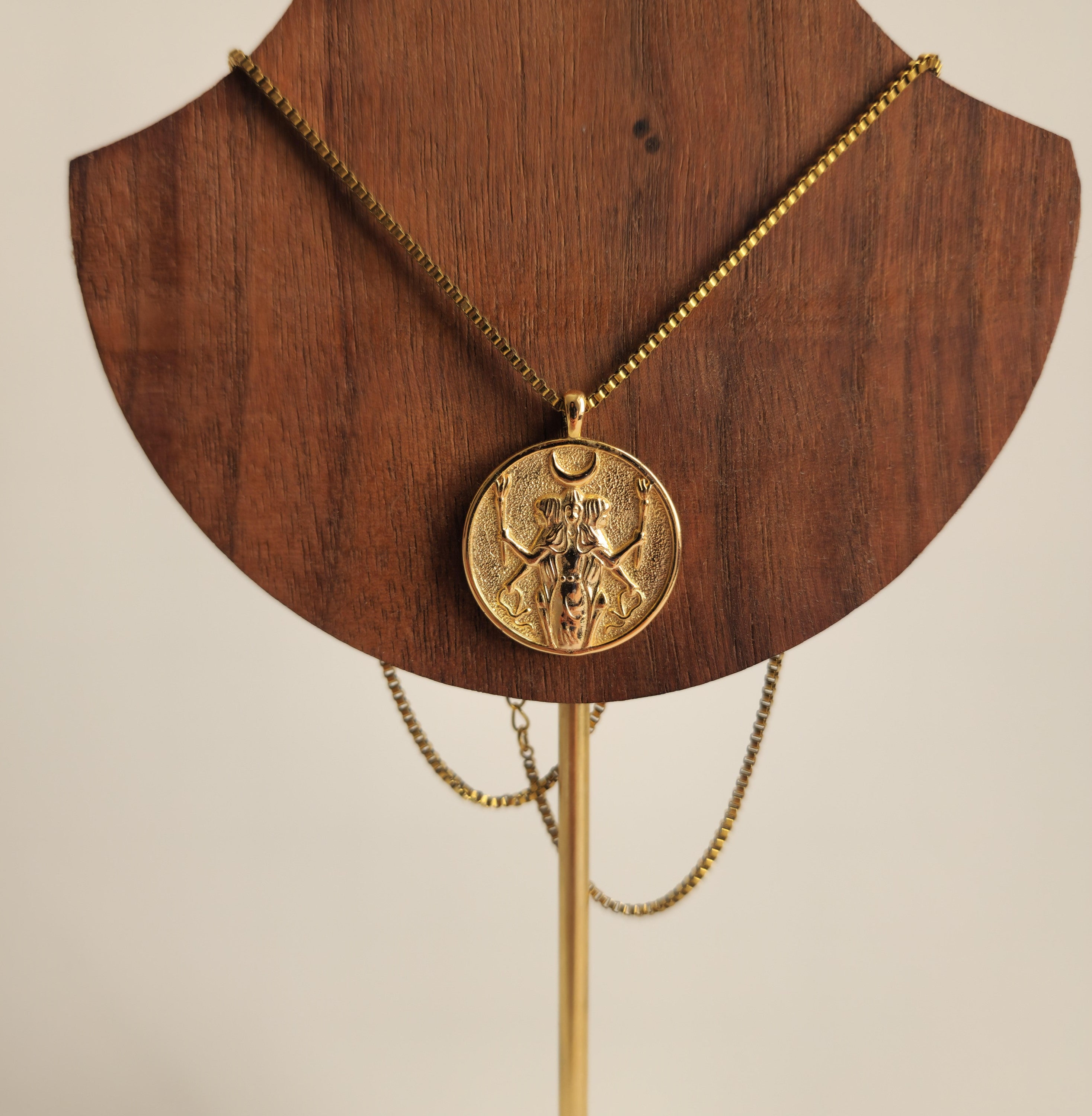 Hecate Coin Gold Necklace