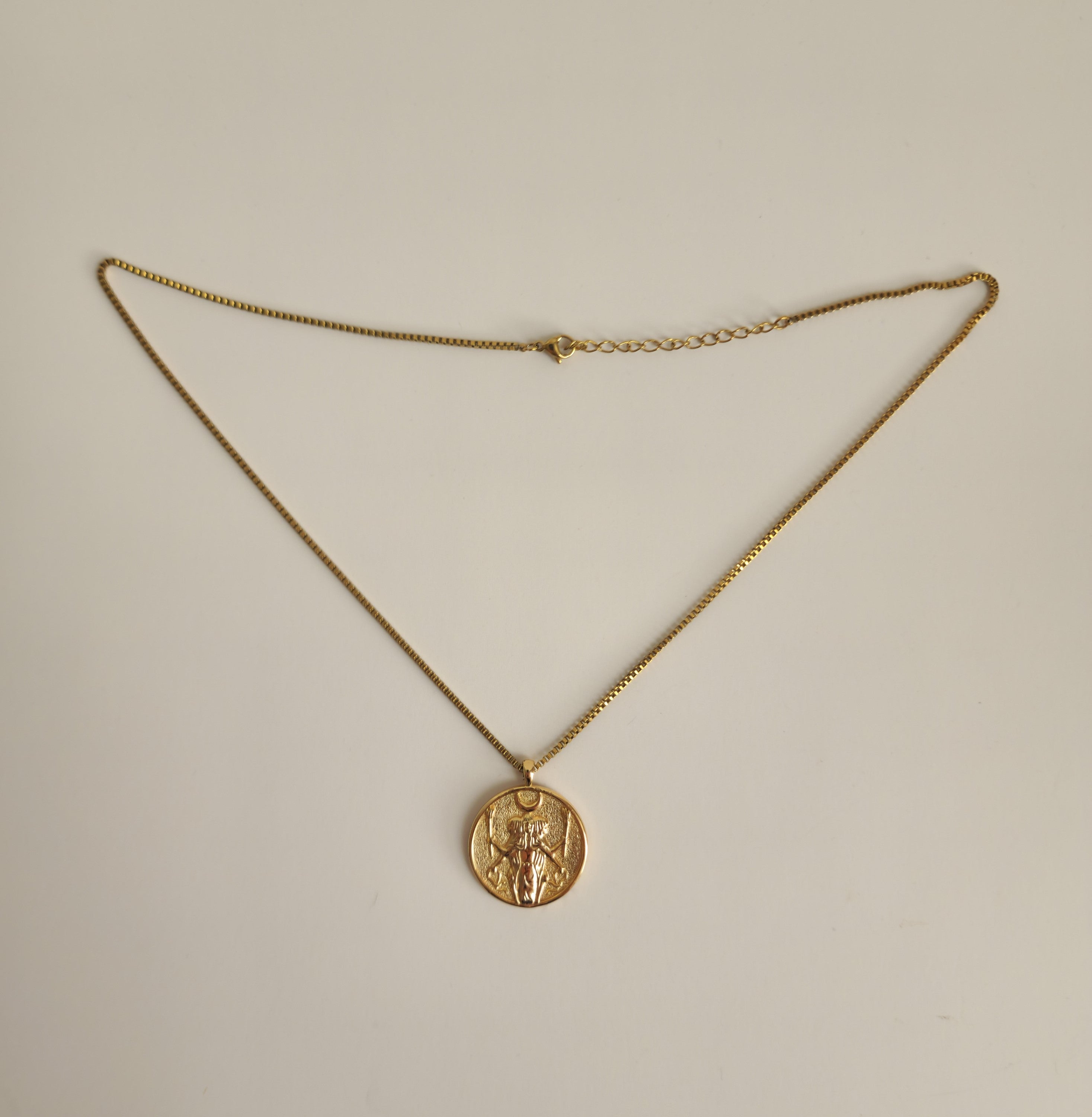 Hecate Coin Gold Necklace