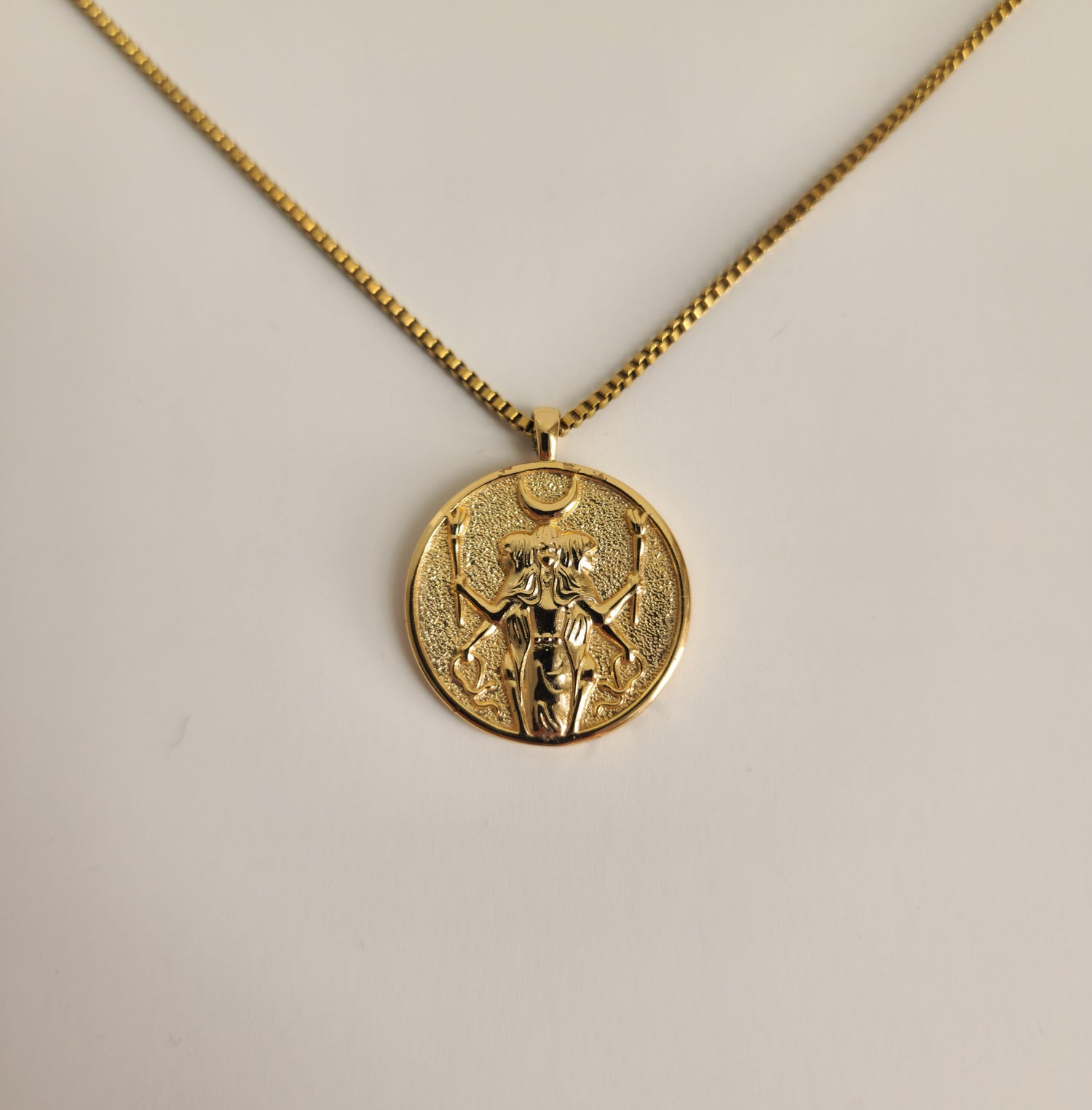 Hecate Coin Gold Necklace