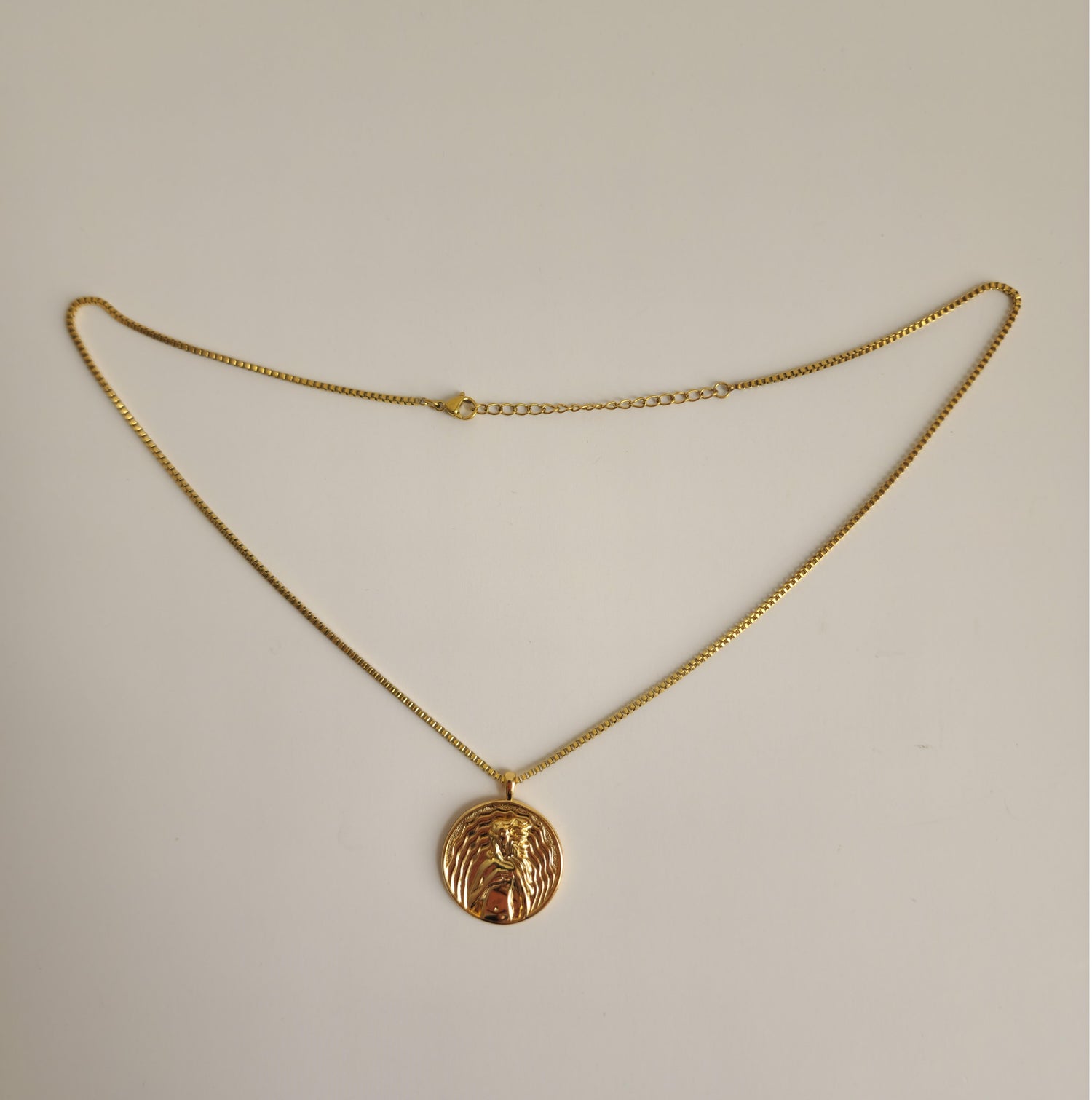 Aphrodite Coin Gold Necklace
