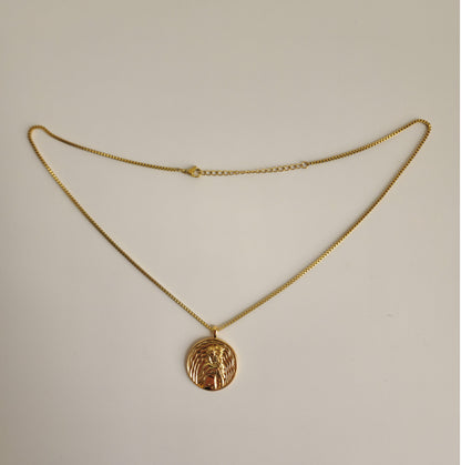 Aphrodite Coin Gold Necklace