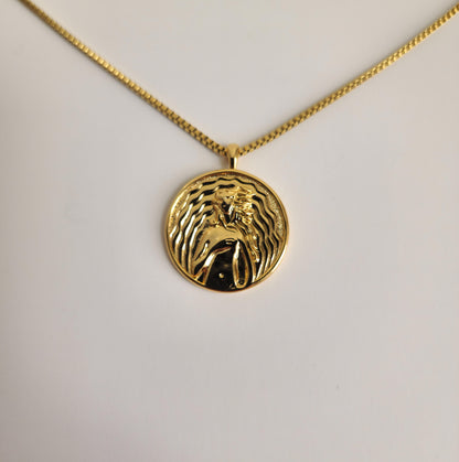 Aphrodite Coin Gold Necklace
