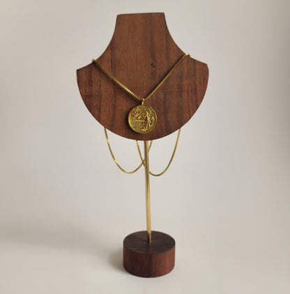 Athena Coin Gold Necklace