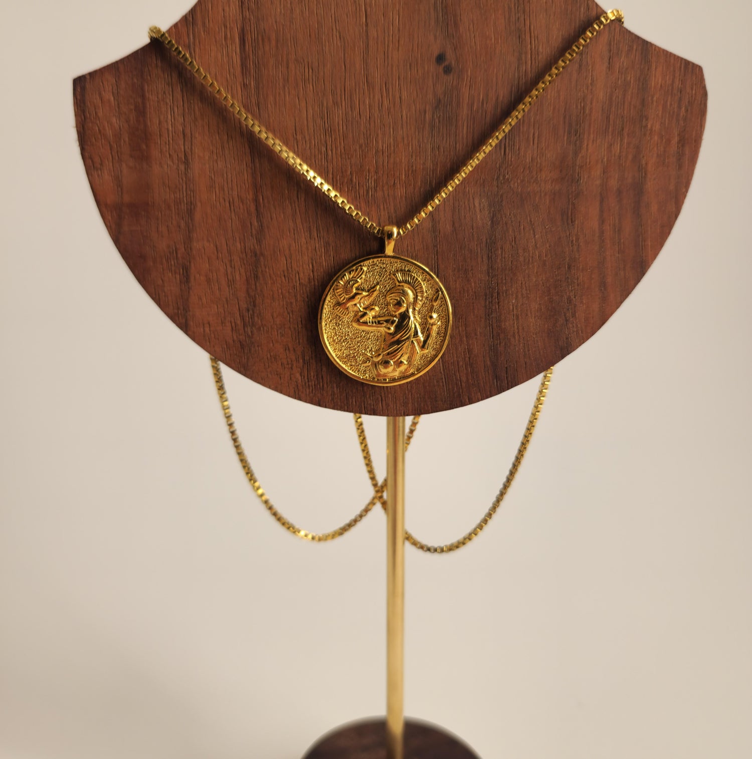 Athena Coin Gold Necklace