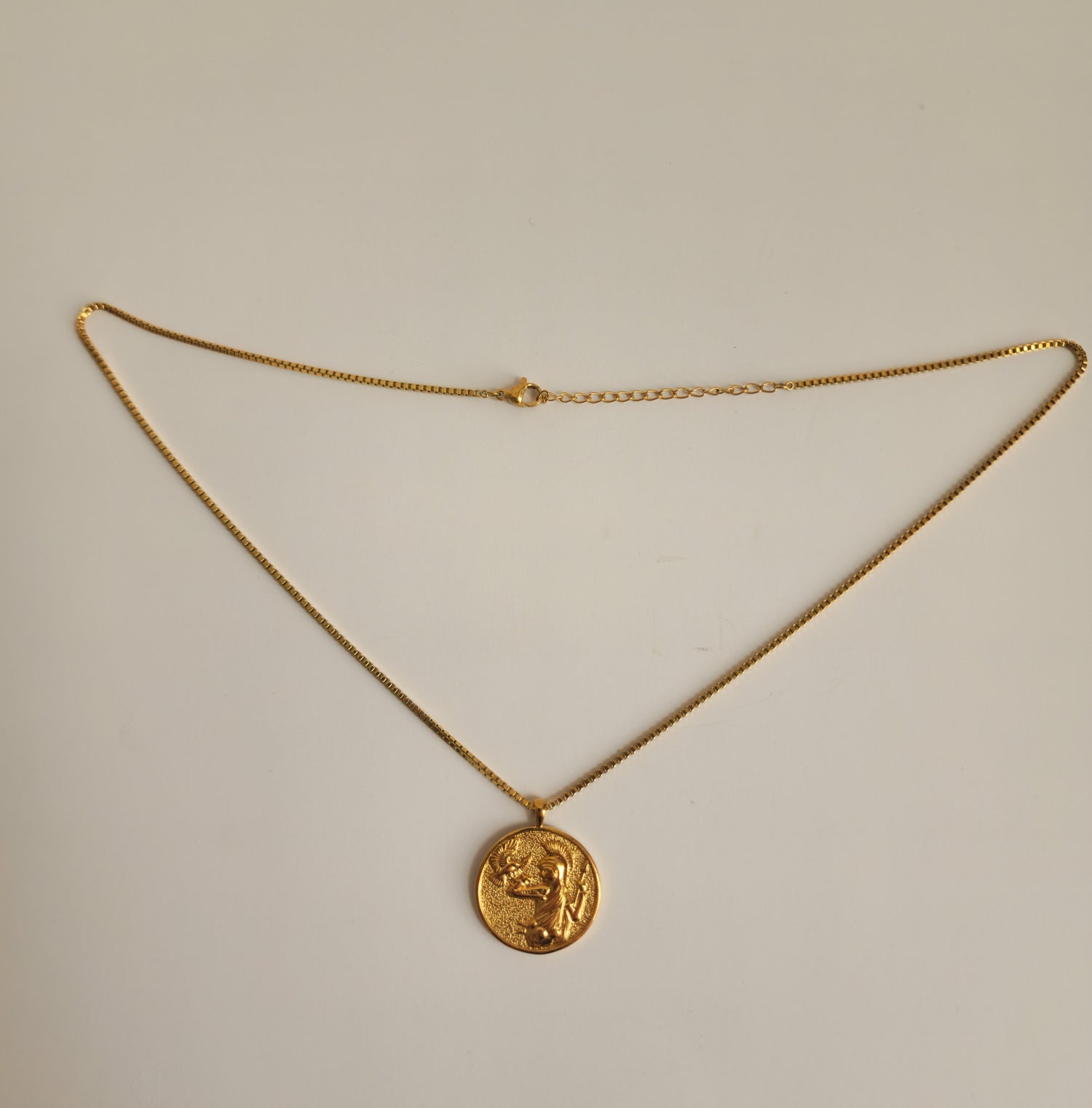 Athena Coin Gold Necklace