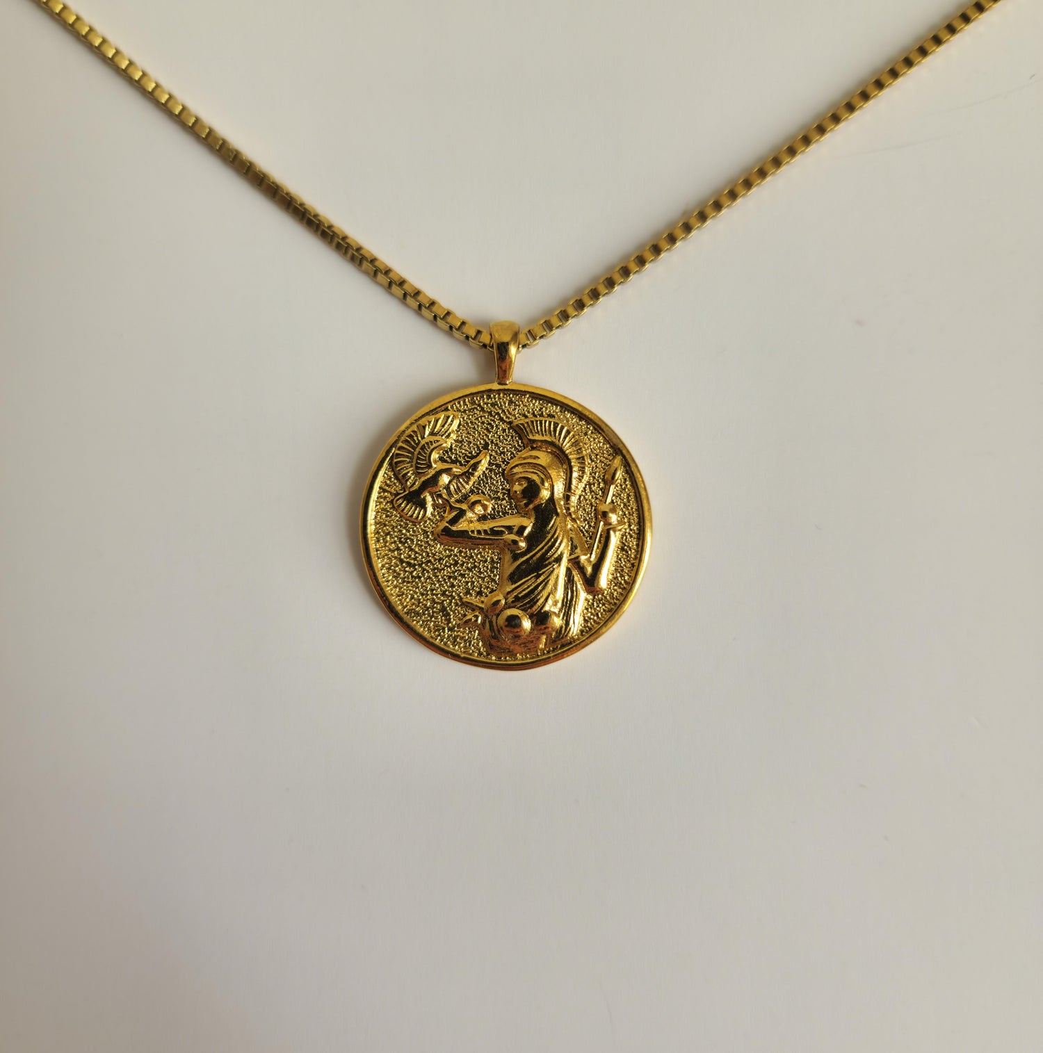 Athena Coin Gold Necklace