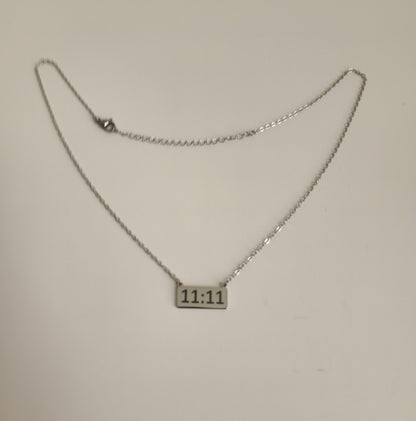 Gold 11:11 Bar Necklace