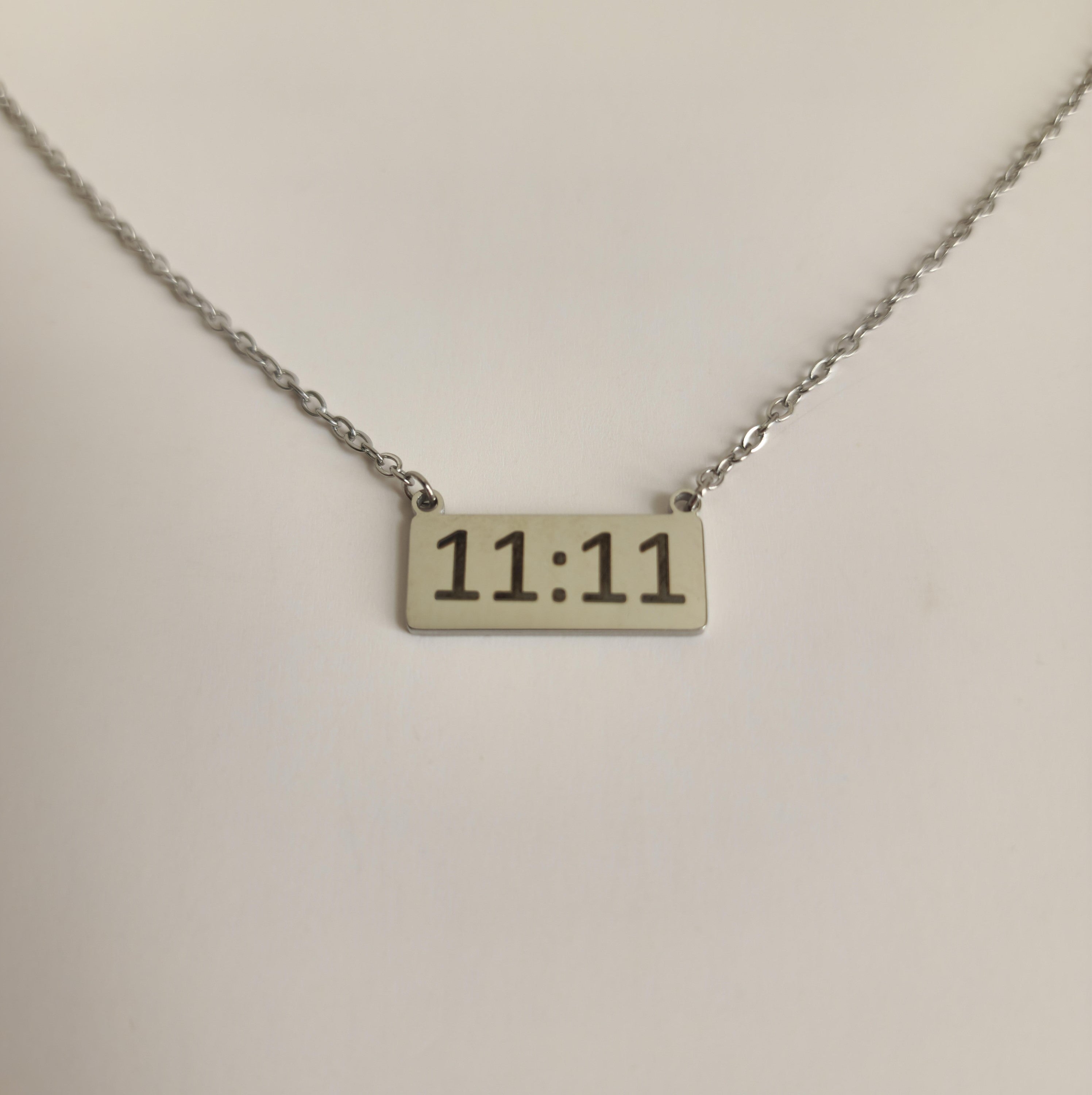 Gold 11:11 Bar Necklace