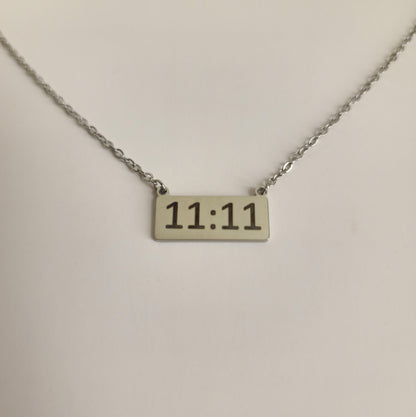 Gold 11:11 Bar Necklace