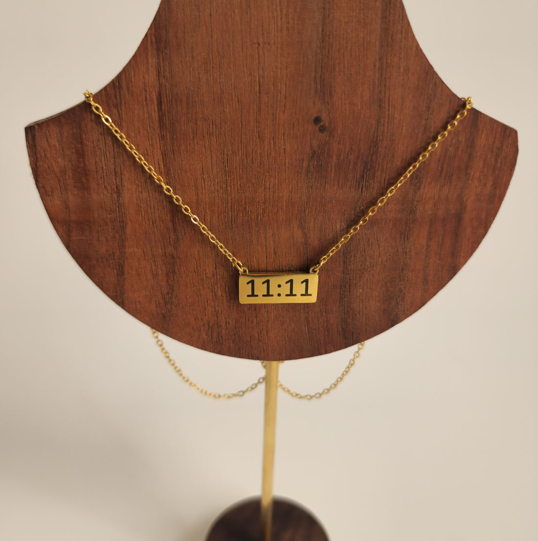 Gold 11:11 Bar Necklace