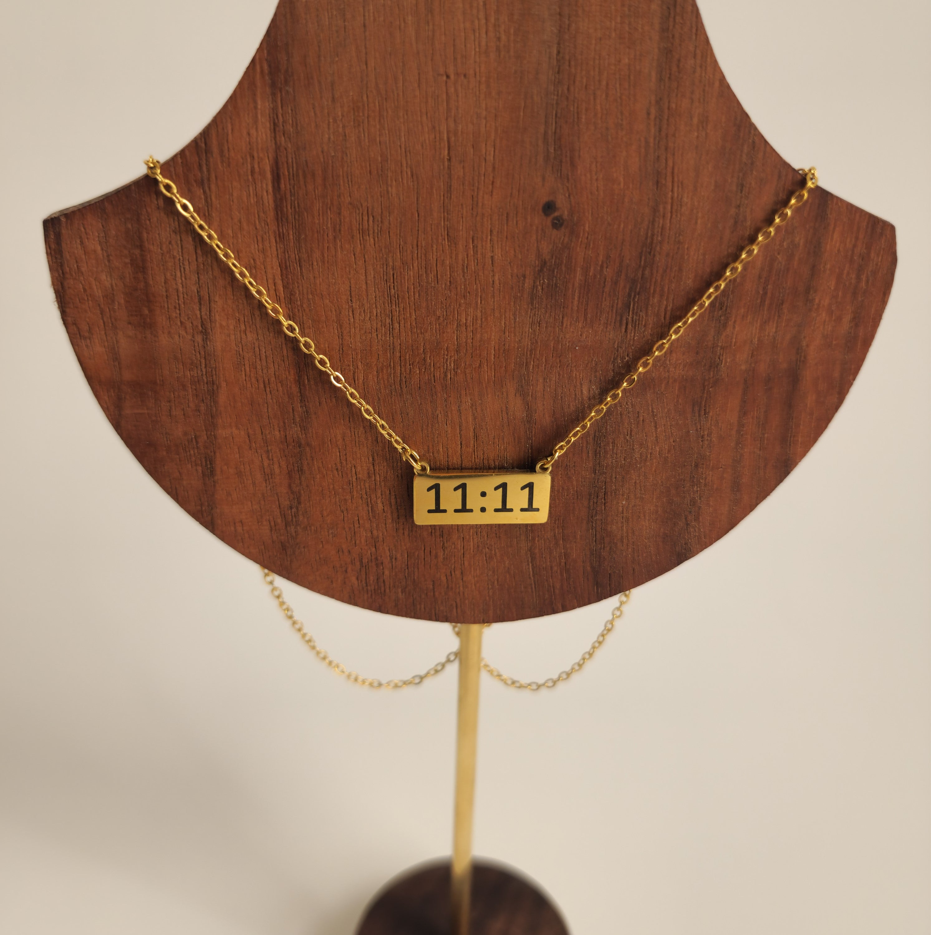 Gold 11:11 Bar Necklace